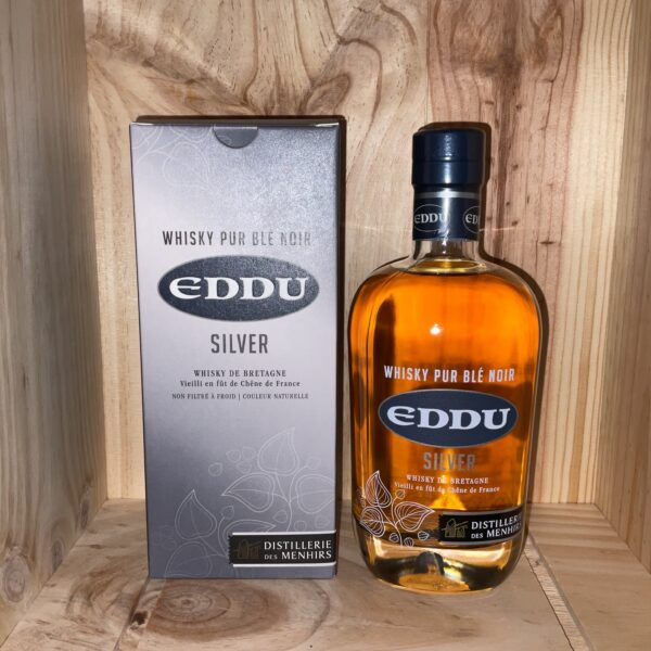 Whisky<br>100% Blé Noir<br>Non Tourbé<br>EDDU<br>Sylver<br>Blé Noir<br>70cl / 50€