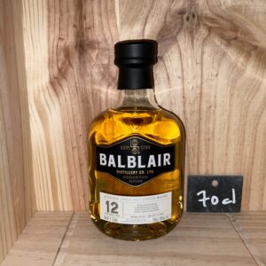 Whisky<br>Single Malt<br>Non Tourbé<br>BALBLAIR<br>12 Ans<br>70cl / 63€