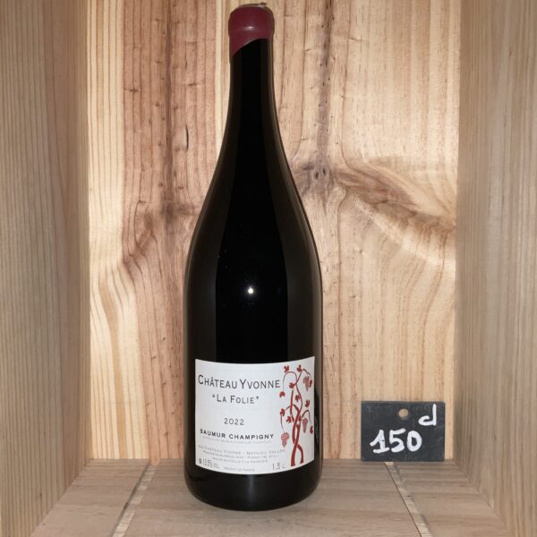 Saumur Champigny<br>Rouge<br>YVONNE<br>La Folie<br>BIO<br>2022 / 43€